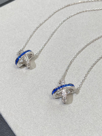 ¡®Aura Jewels¡¯LIENS DIAMOND SILVER NECKLACE