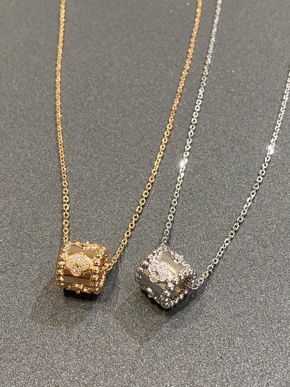 ¡®Aura Jewels¡¯PERLEE PEDANT SIVLER DIAMOND NECKLACE