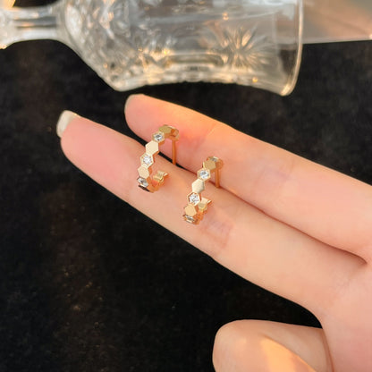 ¡®Aura Jewels¡¯BEE LOVE DIAMOND HOOP EARRINGS