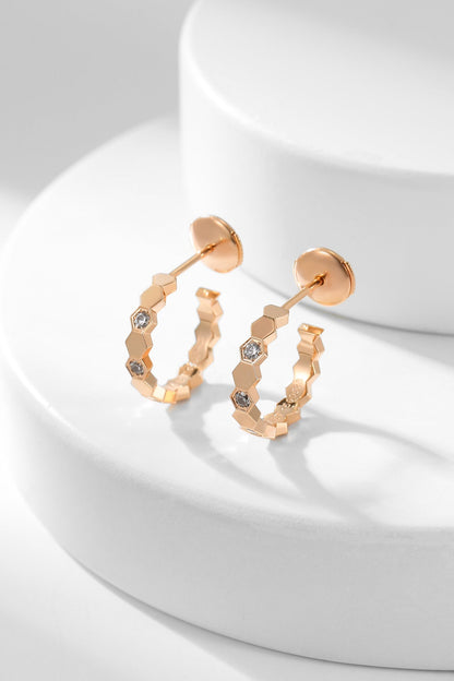 ¡®Aura Jewels¡¯BEE LOVE DIAMOND HOOP EARRINGS