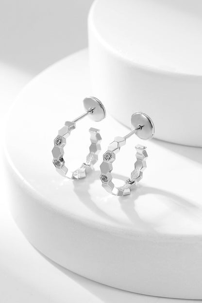 ¡®Aura Jewels¡¯BEE LOVE DIAMOND HOOP EARRINGS