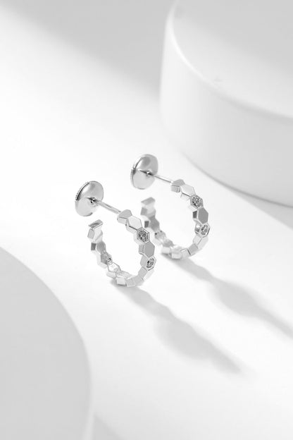 ¡®Aura Jewels¡¯BEE LOVE DIAMOND HOOP EARRINGS