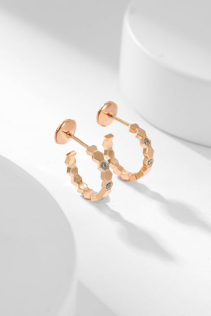 ¡®Aura Jewels¡¯BEE LOVE DIAMOND HOOP EARRINGS