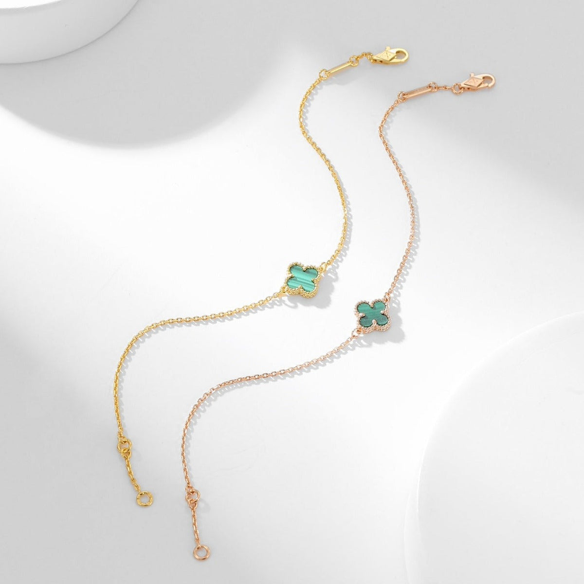 ¡®Aura Jewels¡¯CLOVER BRACELET MALACHITE 1 MOTIF