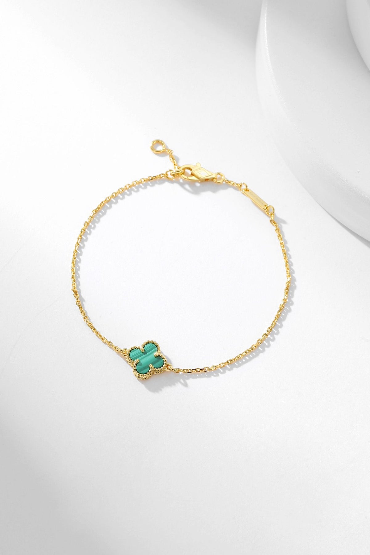 ¡®Aura Jewels¡¯CLOVER BRACELET MALACHITE 1 MOTIF