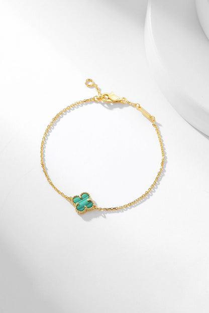 ¡®Aura Jewels¡¯CLOVER BRACELET MALACHITE 1 MOTIF
