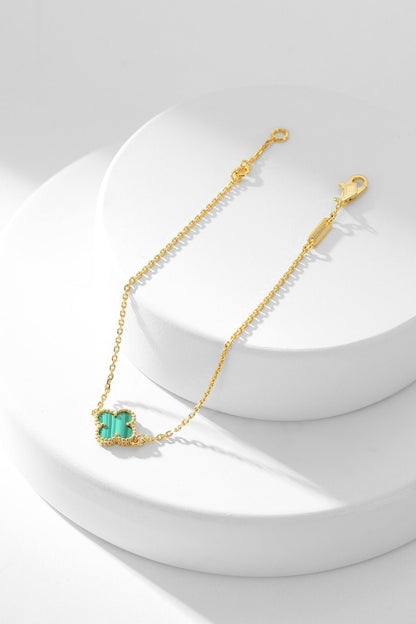 ¡®Aura Jewels¡¯CLOVER BRACELET MALACHITE 1 MOTIF