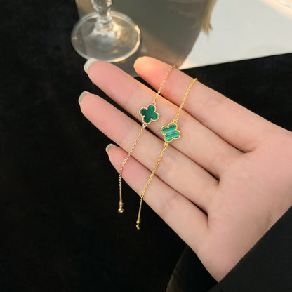 ¡®Aura Jewels¡¯CLOVER BRACELET MALACHITE 1 MOTIF