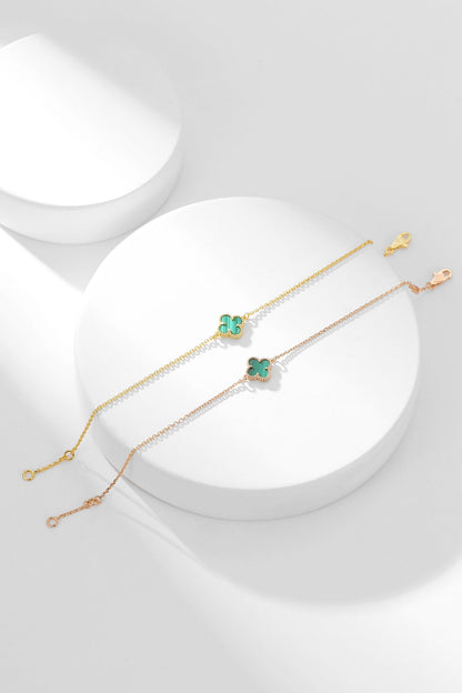 ¡®Aura Jewels¡¯CLOVER BRACELET MALACHITE 1 MOTIF