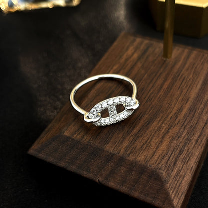 ¡®Aura Jewels¡¯RONDE SMALL SILVER DIAMOND RING