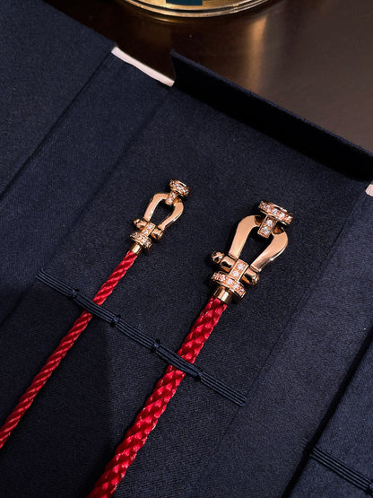 ¡®Aura Jewels¡¯FORCE 10 HALF DIAMOND PINK GOLD RED CORDERI LARGE AND MEDIUM MODEL