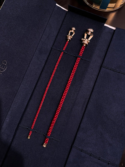 ¡®Aura Jewels¡¯FORCE 10 HALF DIAMOND PINK GOLD RED CORDERI LARGE AND MEDIUM MODEL