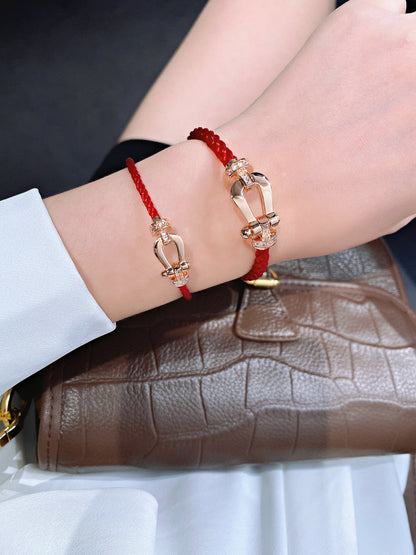 ¡®Aura Jewels¡¯FORCE 10 HALF DIAMOND PINK GOLD RED CORDERI LARGE AND MEDIUM MODEL