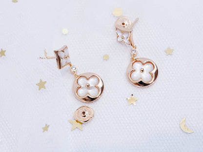 ¡®Aura Jewels¡¯STAR AND SUN PINK GOLD MOP DROP EARRINGS