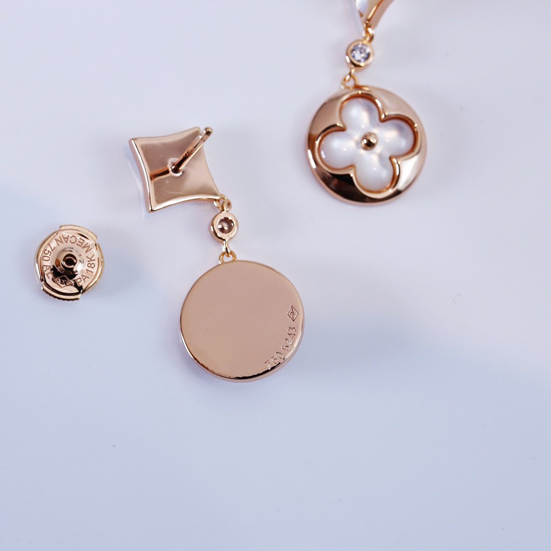 ¡®Aura Jewels¡¯STAR AND SUN PINK GOLD MOP DROP EARRINGS