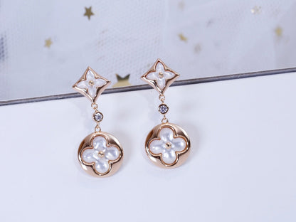 ¡®Aura Jewels¡¯STAR AND SUN PINK GOLD MOP DROP EARRINGS