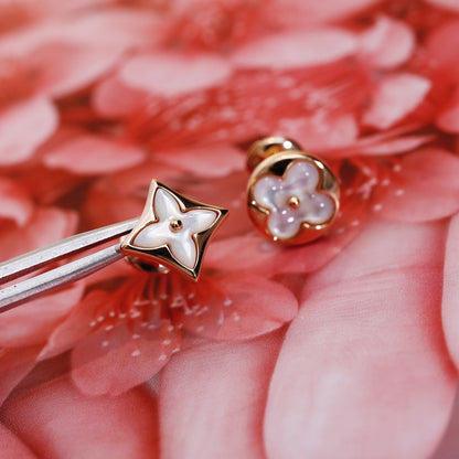 ¡®Aura Jewels¡¯STAR AND SUN PINK GOLD MOP STUD EARRINGS