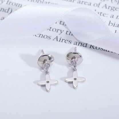 ¡®Aura Jewels¡¯VIDYLLE SILVER DIAMOND MINI DROP EARRINGS