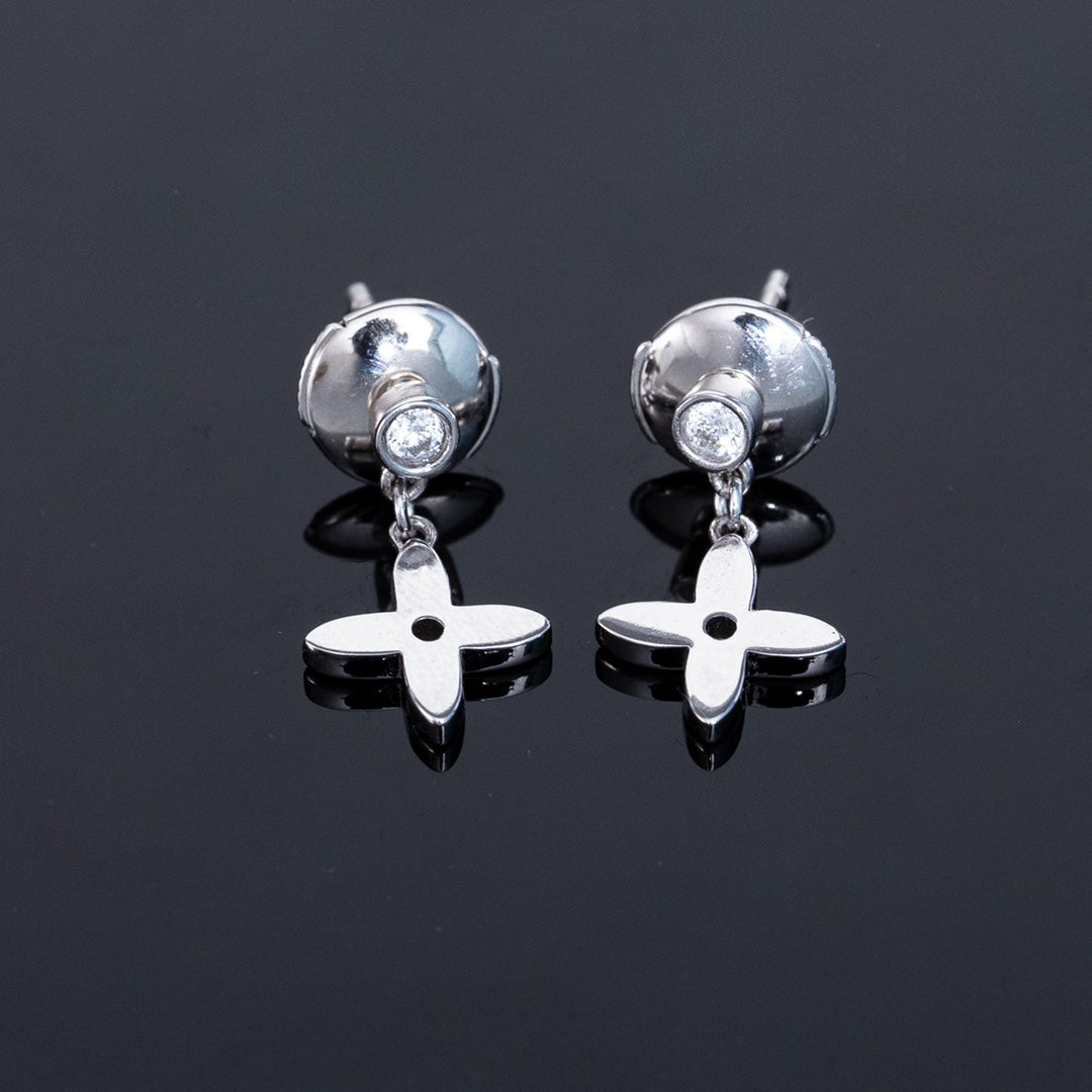 ¡®Aura Jewels¡¯VIDYLLE SILVER DIAMOND MINI DROP EARRINGS