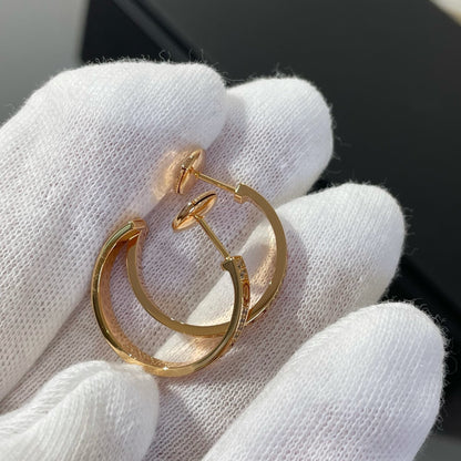 ¡®Aura Jewels¡¯LOVE DIAMOND PINK GOLD HOOP EARRINGS