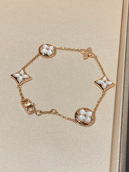 ¡®Aura Jewels¡¯STAR AND SUN 5 MOTIF MOP PINK GOLD BRACELET
