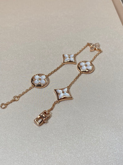 ¡®Aura Jewels¡¯STAR AND SUN 5 MOTIF MOP PINK GOLD BRACELET