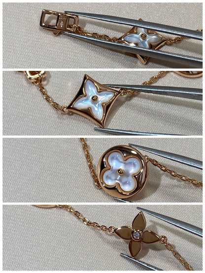 ¡®Aura Jewels¡¯STAR AND SUN 5 MOTIF MOP PINK GOLD BRACELET