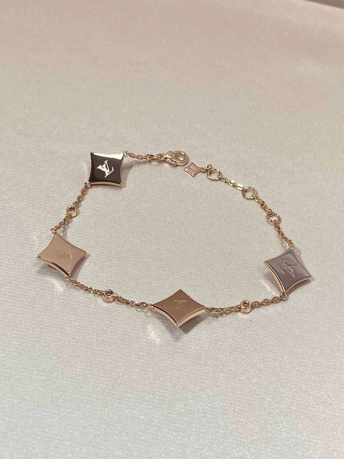¡®Aura Jewels¡¯STAR 4 MOTIF MOP DIAMOND PINK GOLD BRACELET