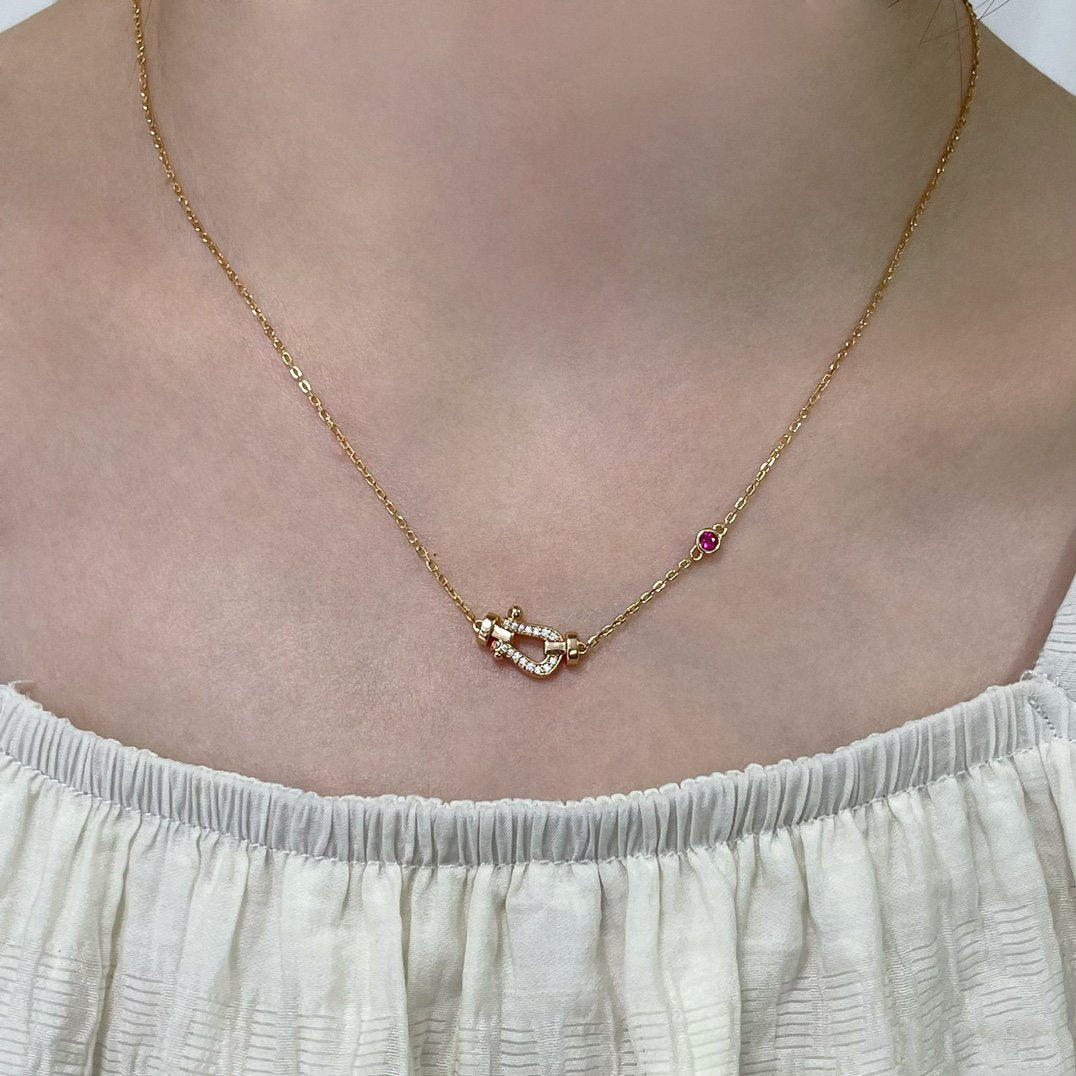 ¡®Aura Jewels¡¯FORCE 10 DIAMOND PINK GOLD NECKLACE