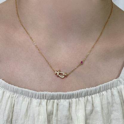 ¡®Aura Jewels¡¯FORCE 10 DIAMOND PINK GOLD NECKLACE