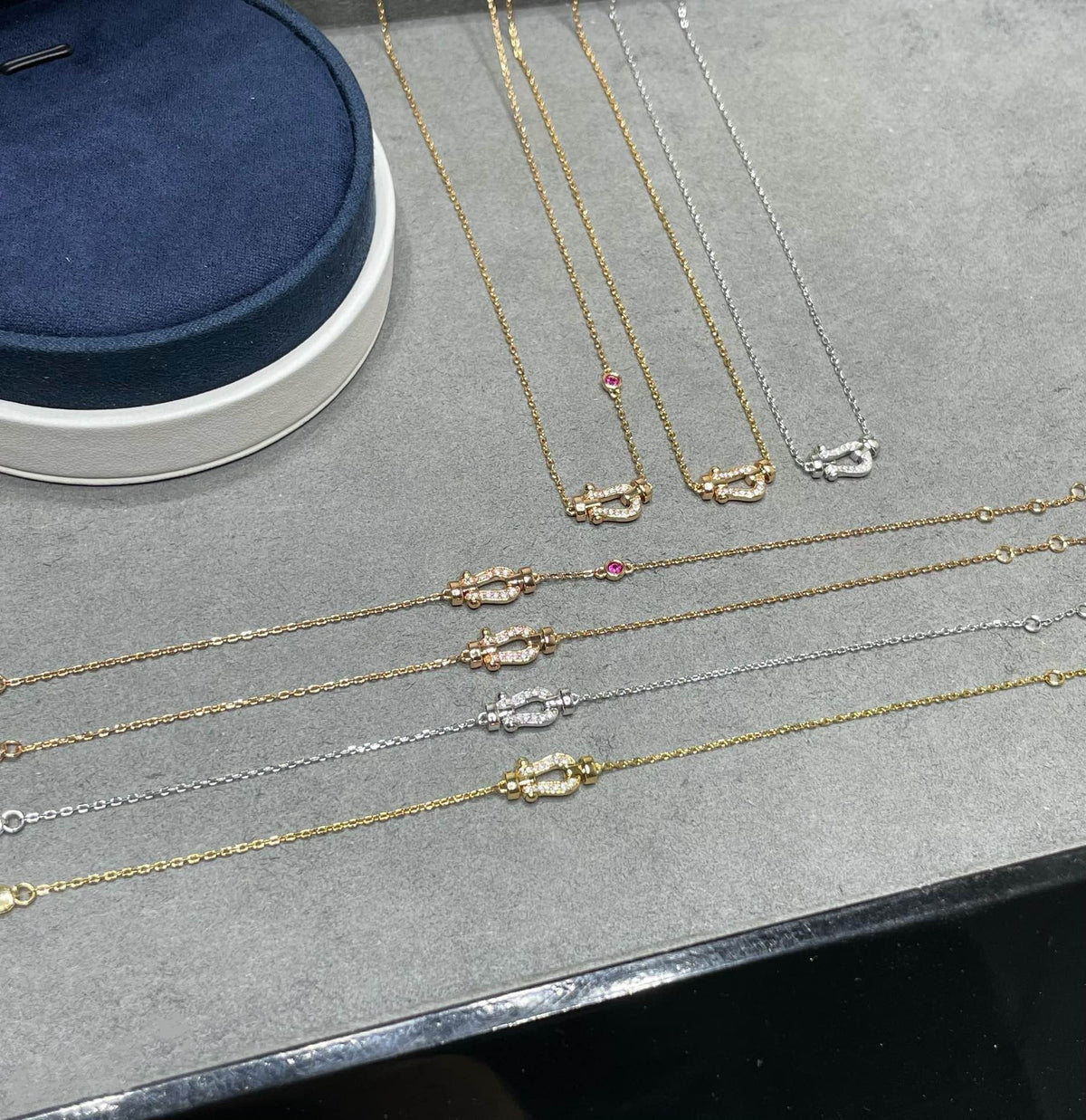¡®Aura Jewels¡¯FORCE 10 DIAMOND PINK GOLD NECKLACE