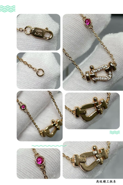 ¡®Aura Jewels¡¯FORCE 10 DIAMOND PINK GOLD NECKLACE