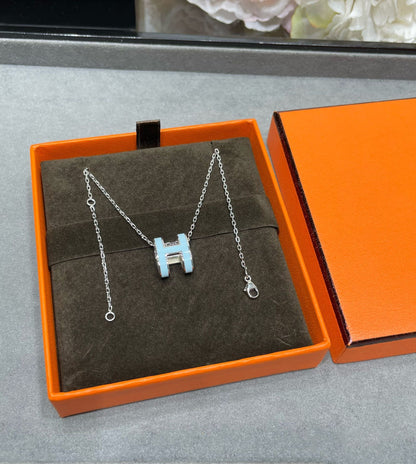 ¡®Aura Jewels¡¯POP H SKY BLUE NECKLACE