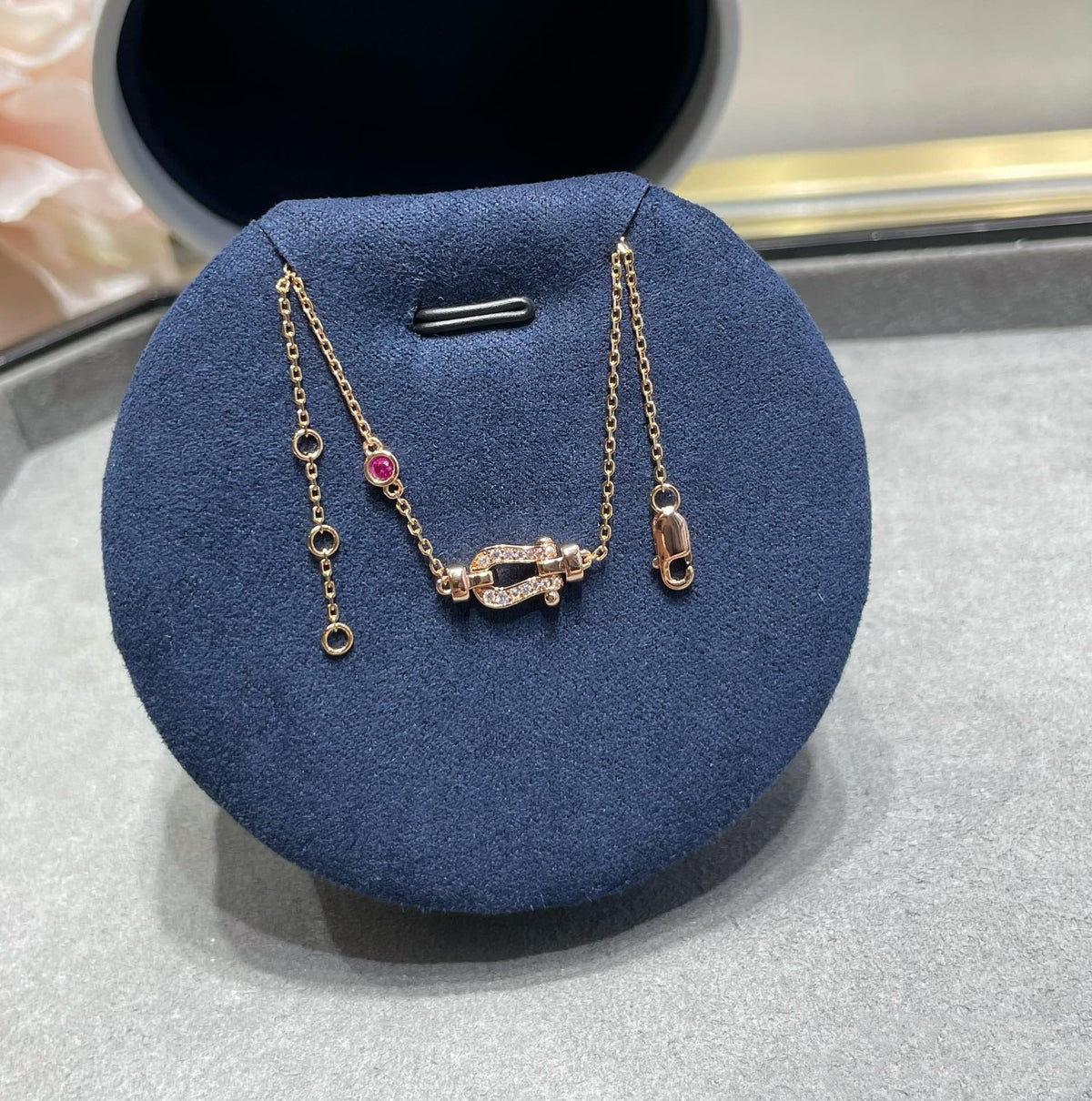 ¡®Aura Jewels¡¯FORCE 10 DIAMOND CHAIN LINK PINK GOLD BRACELET