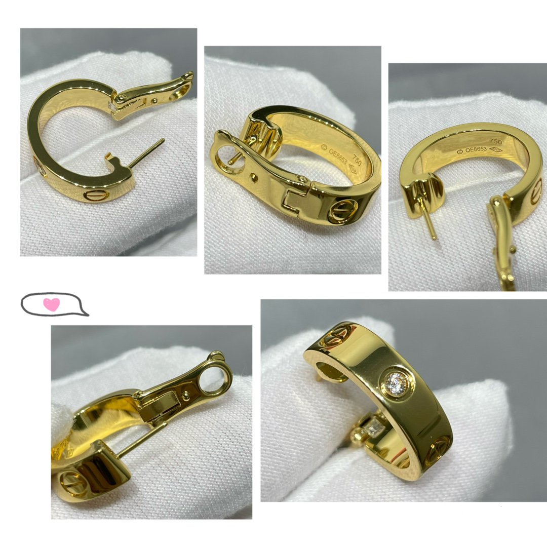 ¡®Aura Jewels¡¯LOVE 5.5MM 1 DIAMOND EARRINGS