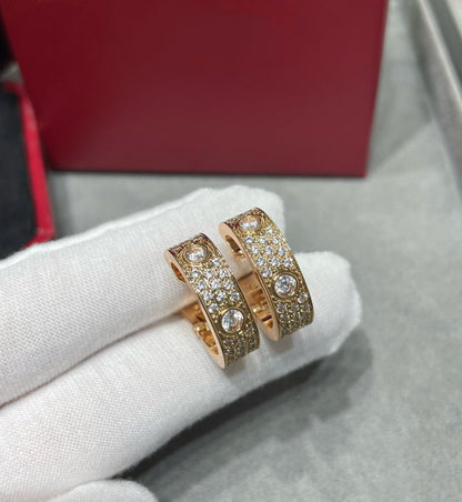 ¡®Aura Jewels¡¯LOVE 5.5MM DIAMOND PAVED EARRINGS