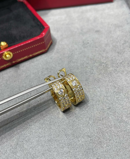 ¡®Aura Jewels¡¯LOVE 5.5MM DIAMOND PAVED EARRINGS