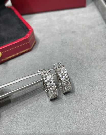 ¡®Aura Jewels¡¯LOVE 5.5MM DIAMOND PAVED EARRINGS