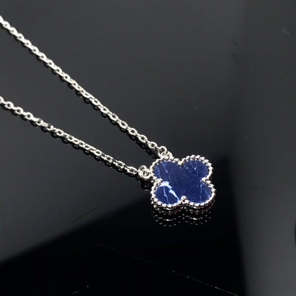 ¡®Aura Jewels¡¯CLOVER PIETERSITE SILVER LONG NECKLACE