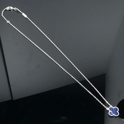 ¡®Aura Jewels¡¯CLOVER PIETERSITE SILVER LONG NECKLACE