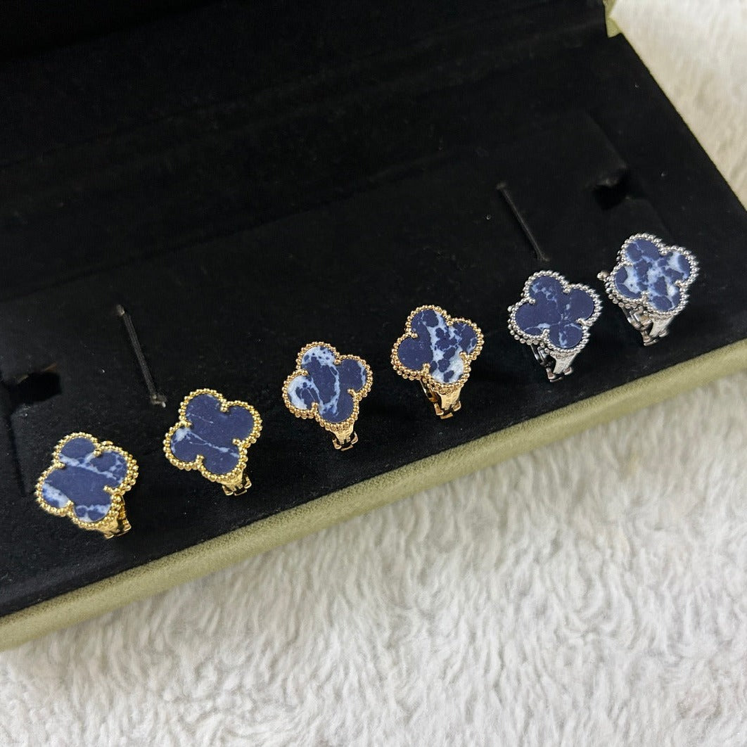 ¡®Aura Jewels¡¯CLOVER PIETERSITE MEDIUM STUD EARRINGS