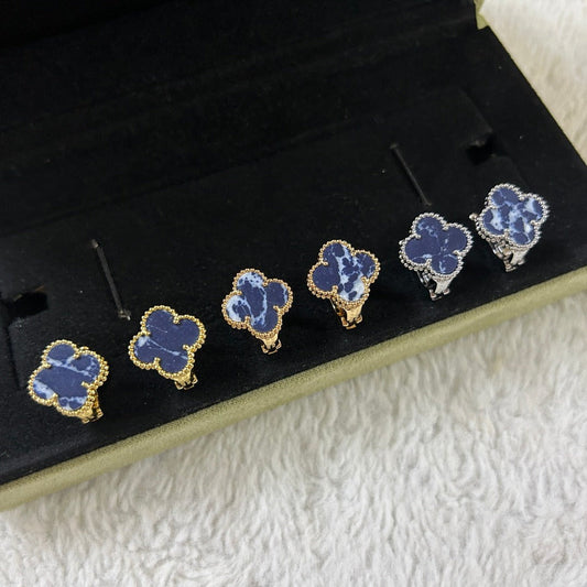 ¡®Aura Jewels¡¯CLOVER PIETERSITE MEDIUM STUD EARRINGS