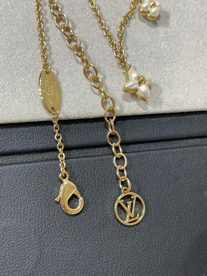 ¡®Aura Jewels¡¯FLOWERGRAM GOLD MOP DOUBLE ROW NECKLACE
