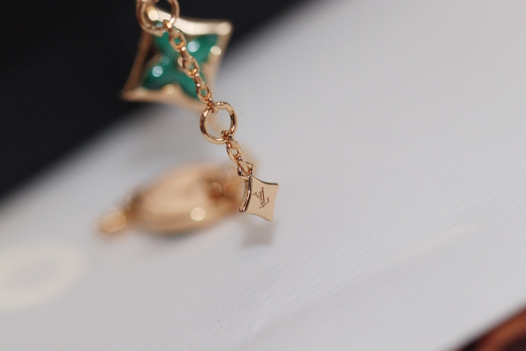 ¡®Aura Jewels¡¯STAR AND SUN 4 MOTIF PINK GOLD MALACHITE BRACELET