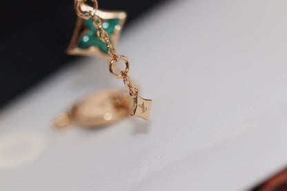 ¡®Aura Jewels¡¯STAR AND SUN 4 MOTIF PINK GOLD MALACHITE BRACELET