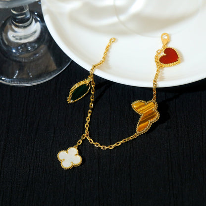 ¡®Aura Jewels¡¯LUCKY SPRING 5 MOTIF GOLD BRACELET