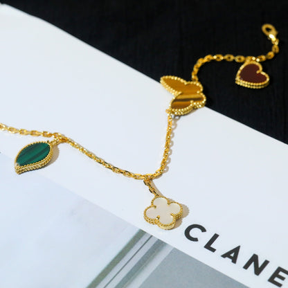 ¡®Aura Jewels¡¯LUCKY SPRING 5 MOTIF GOLD BRACELET