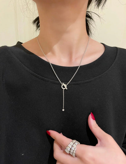 ¡®Aura Jewels¡¯FINESSE SILVER DIAMOND NECKLACE