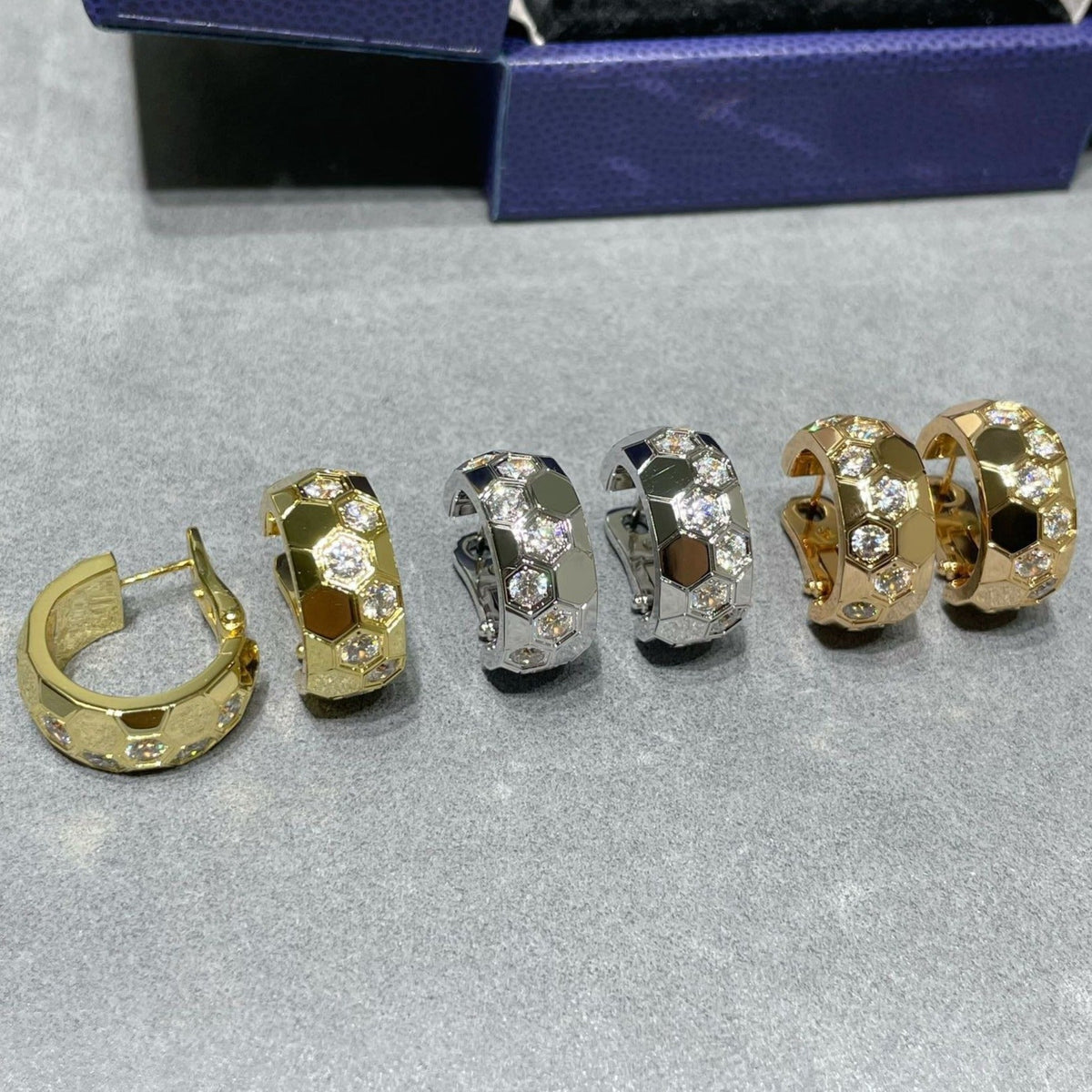 ¡®Aura Jewels¡¯BEE LOVE DIAMOND HOOP EARRINGS