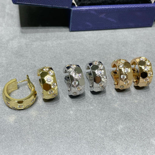 ¡®Aura Jewels¡¯BEE LOVE DIAMOND HOOP EARRINGS